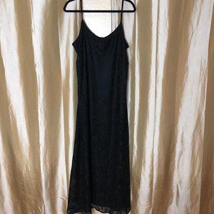 Soma	NWT	black lace beach maxi dress g